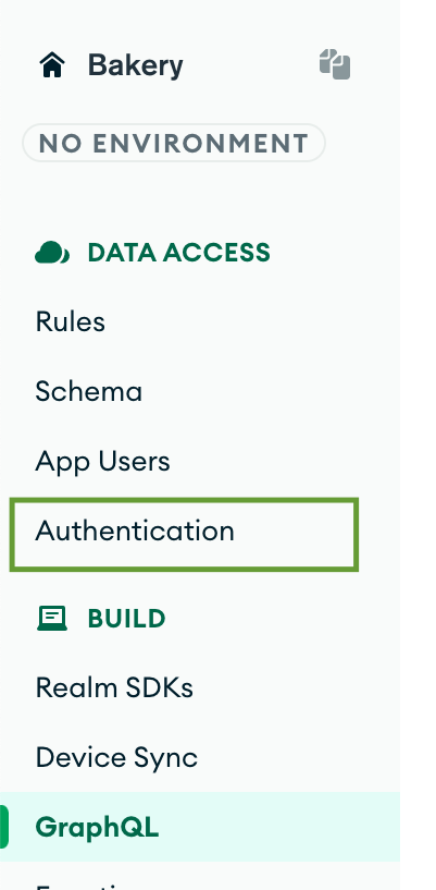 App Services left-hand menu highlighting the 'Authentication' section